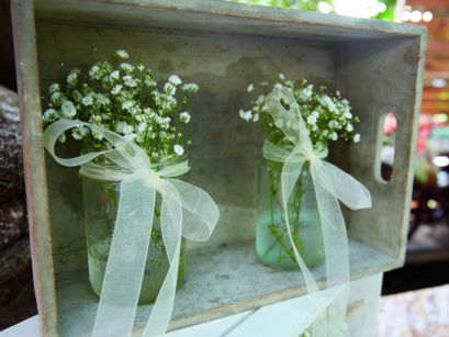 Aruba wedding reception flowers