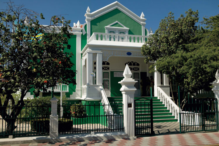 Aruba City Hall building in Oranjestad for legal marriage in Aruba