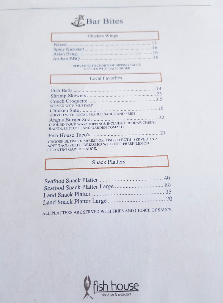 Fish House Island Bar & Restaurant | When in Aruba